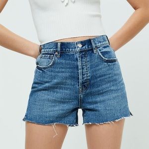 PacSun Solana Blue Denim High Rise Icon Shorts